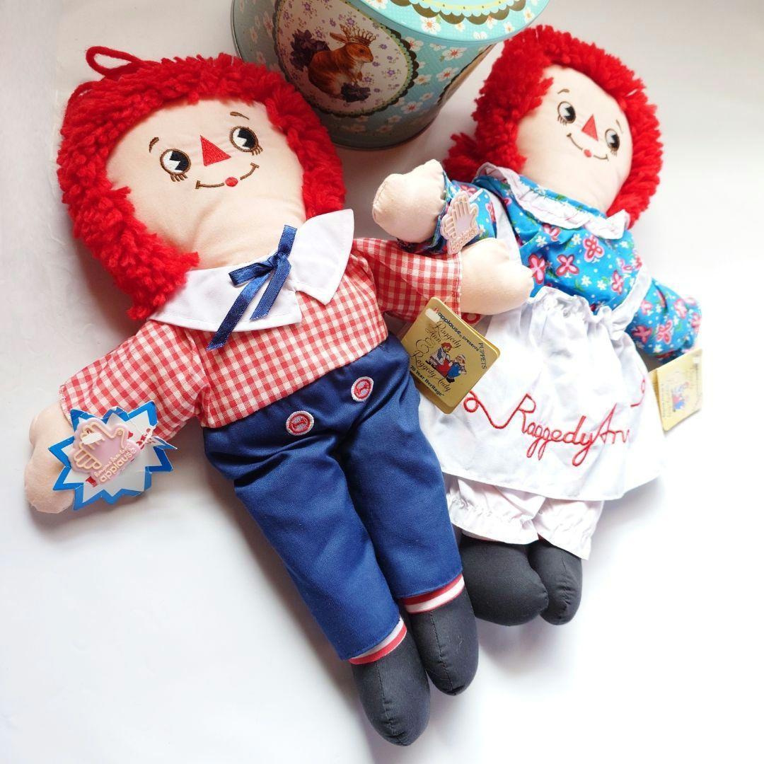 ❣️新品レア アプローズ社 アンとアンディ横目刺繍パペット人形ペア ヴィンテージ
