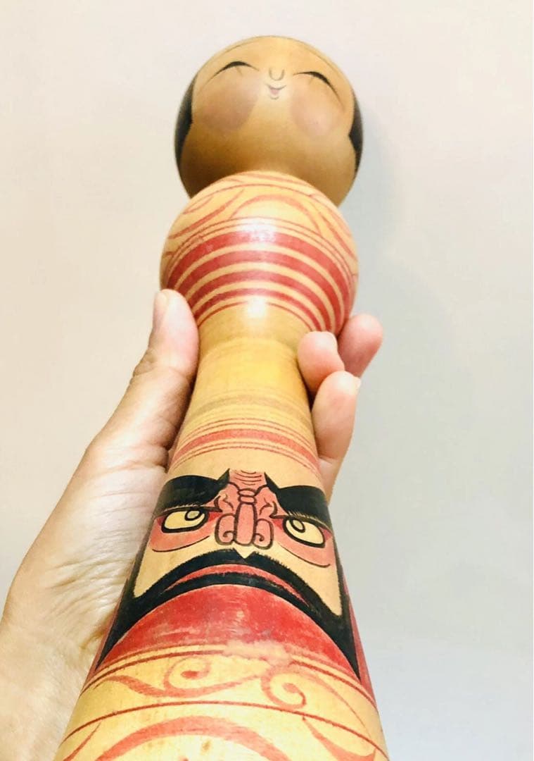 中古 こけし 人形 日本 木製 伝統 コレクション Gもりみつお　アンティーク