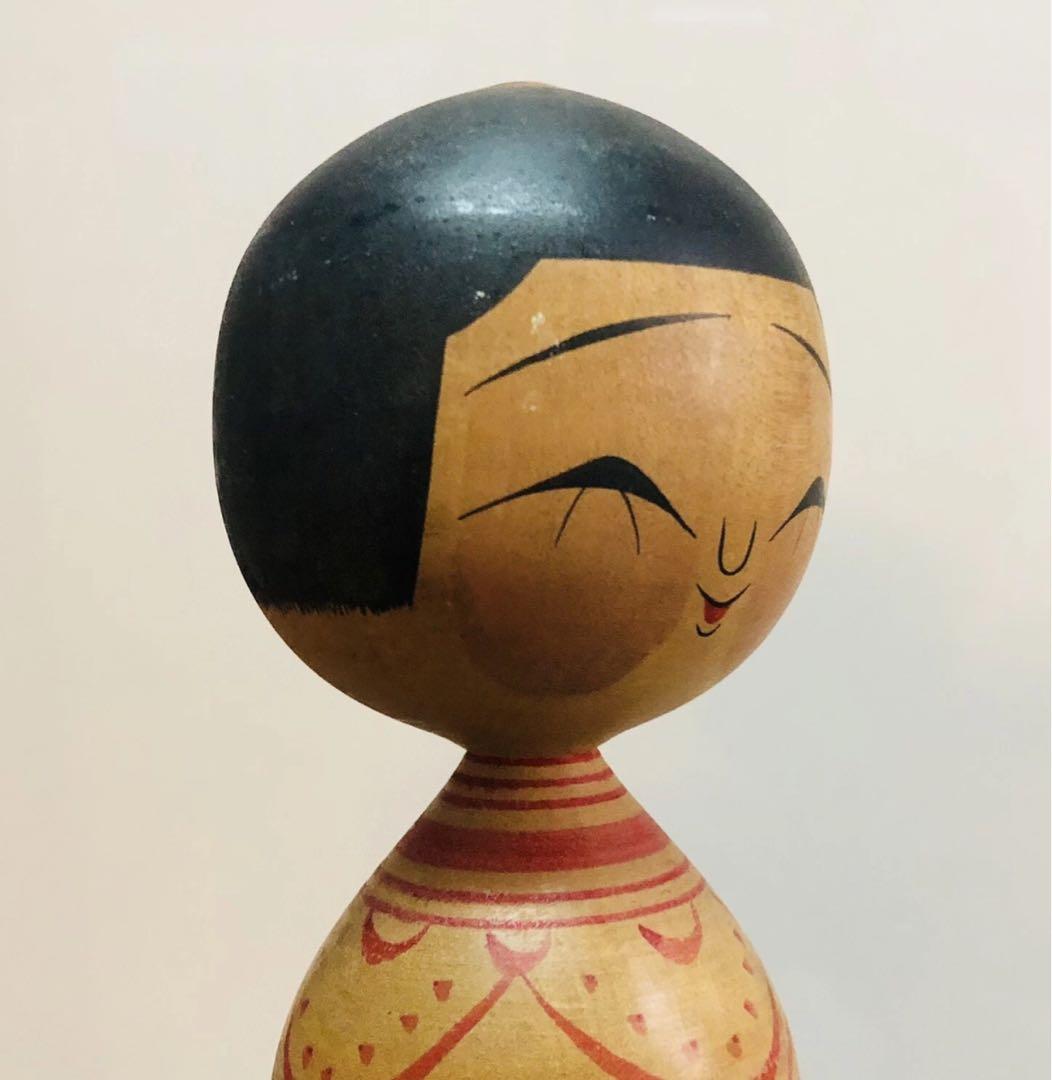 中古 こけし 人形 日本 木製 伝統 コレクション Gもりみつお　アンティーク
