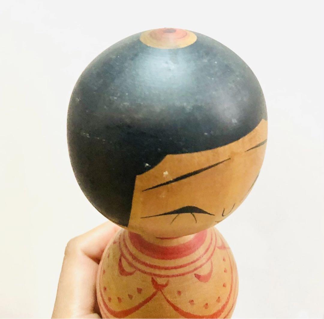 中古 こけし 人形 日本 木製 伝統 コレクション Gもりみつお　アンティーク