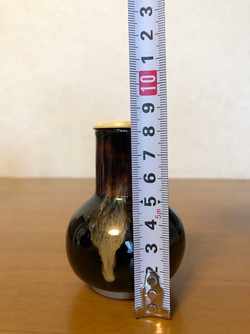 c-34 茶道具 桶谷定一 作 鶴首茶入 仕覆・共箱