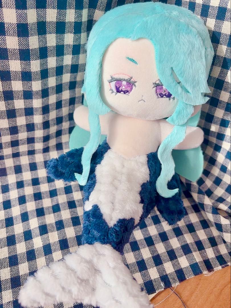 自作ぬい シャチの人魚 20cm