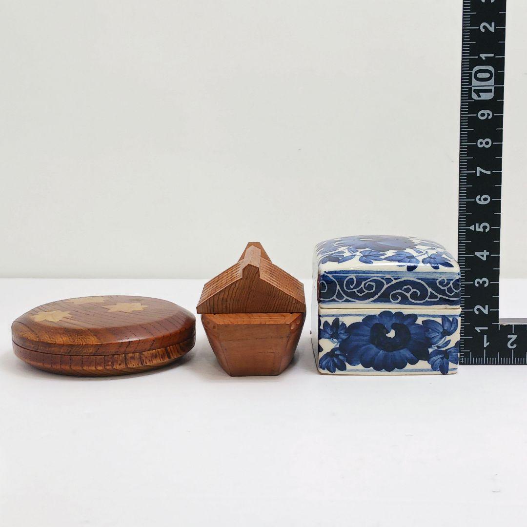 Y3032-9 茶道具 屋形船香合 他 香合 3点セット　YY