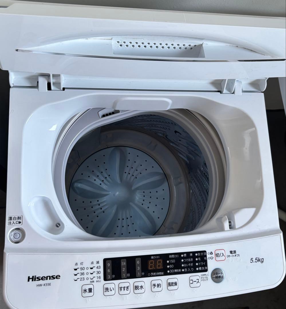 【2025年製☆美品】ハイセンス全自動洗濯機 5.5kg HW-K55E