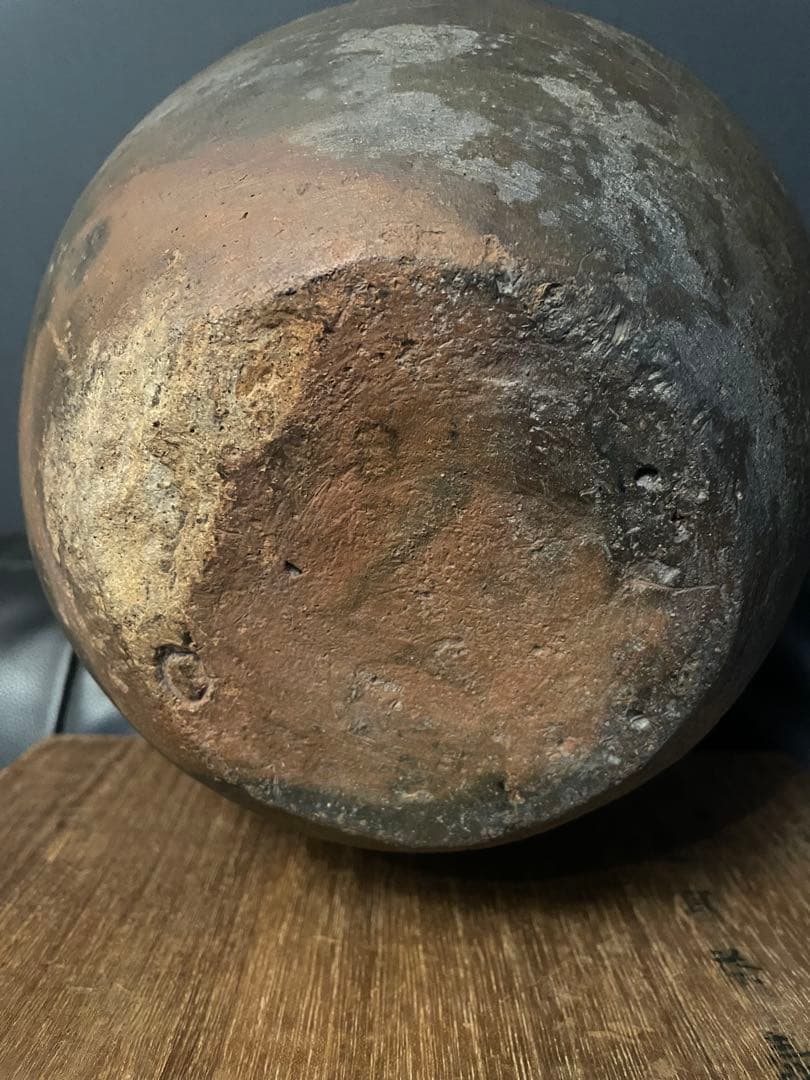桃山時代　古備前　陶印あり　三耳茶壺　古美術　 備前焼 古備前
