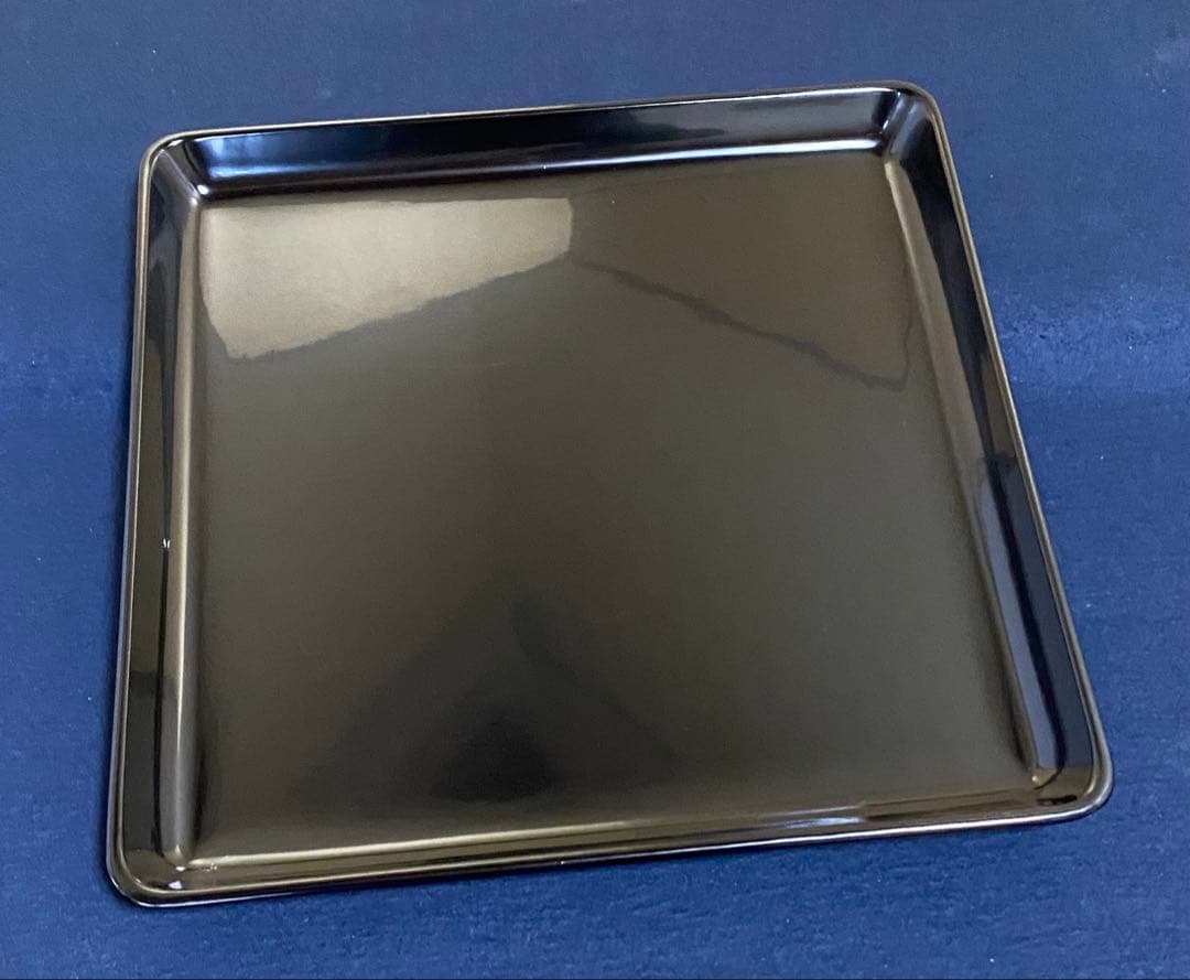 《レ》懐石 黒塗 会席膳5客 四方膳 木製漆器 木箱　260324A5