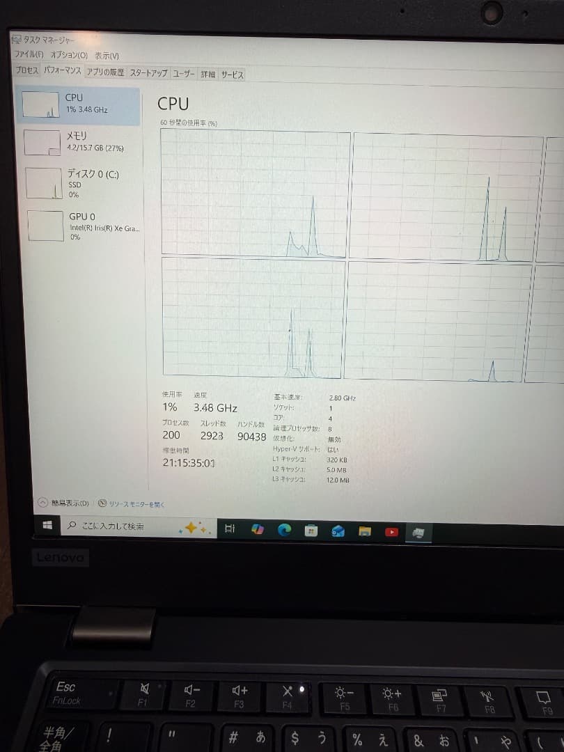 Windowsノート本体 ThinkPad L13 Gen2 i7 1165G7 RAM16GB