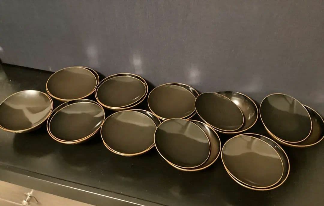 10客　木箱　懐石道具 吸物椀 漆器 60年前　お椀　工芸品 茶懐石南天 蒔絵