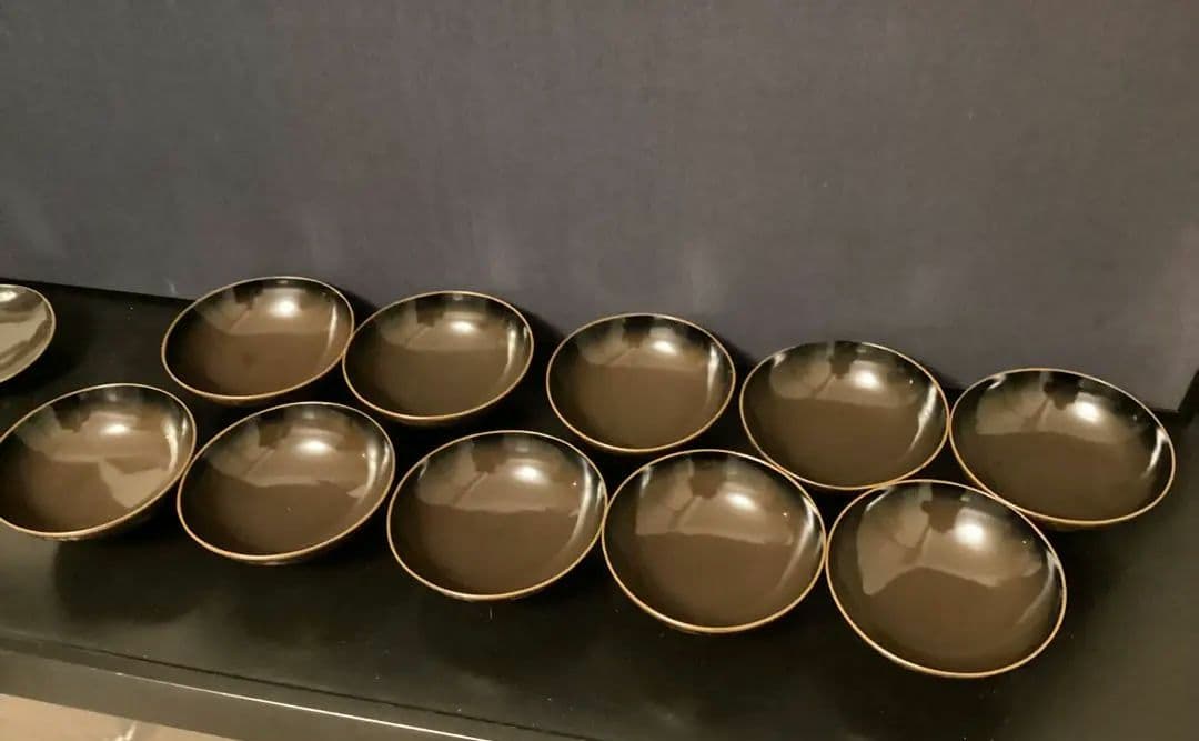 10客　木箱　懐石道具 吸物椀 漆器 60年前　お椀　工芸品 茶懐石南天 蒔絵