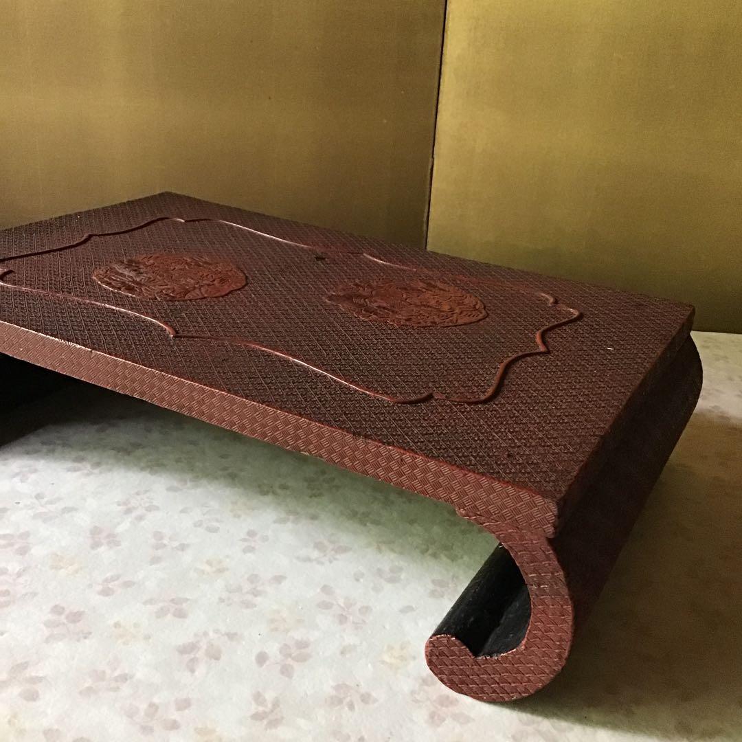堆朱　麻の葉極細蜜　台