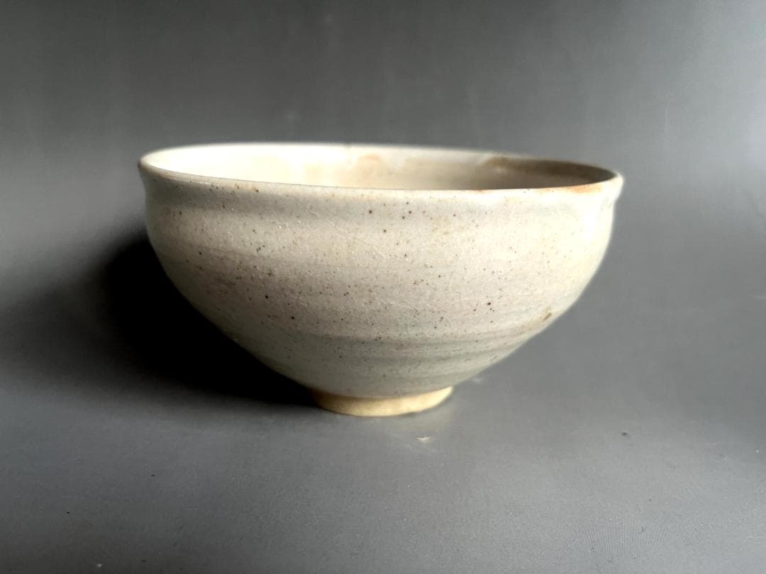 茶碗■水野愚陶 笠原山窯 粉引 薬師寺茶碗 高田好胤師 好 美濃焼 骨董品■