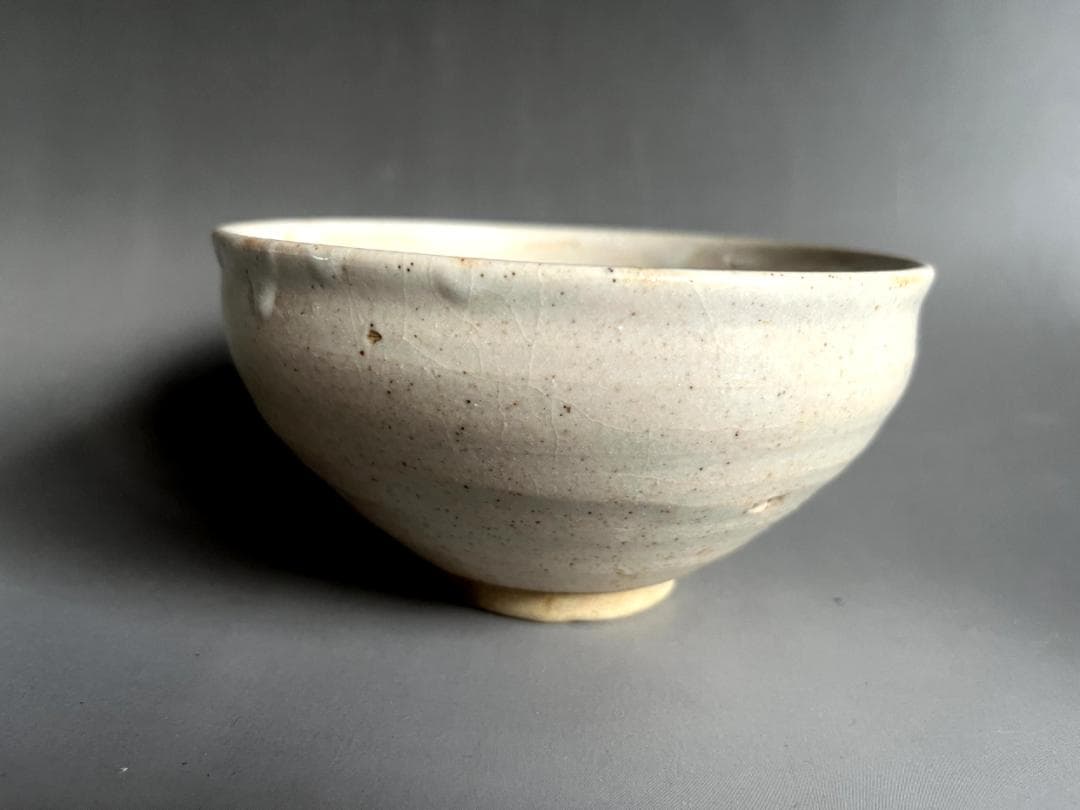 茶碗■水野愚陶 笠原山窯 粉引 薬師寺茶碗 高田好胤師 好 美濃焼 骨董品■