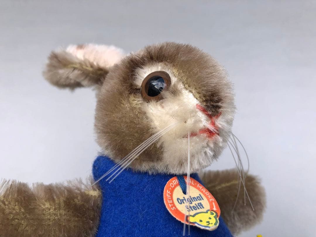 Steiff　ウサギのギフトカバー　Betthupferlhase　青オールID