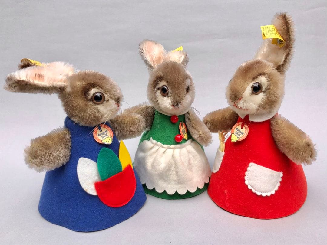 Steiff　ウサギのギフトカバー　Betthupferlhase　青オールID