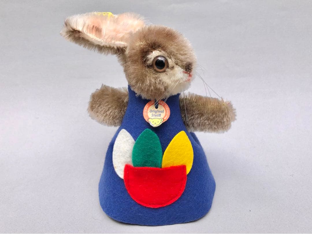 Steiff　ウサギのギフトカバー　Betthupferlhase　青オールID
