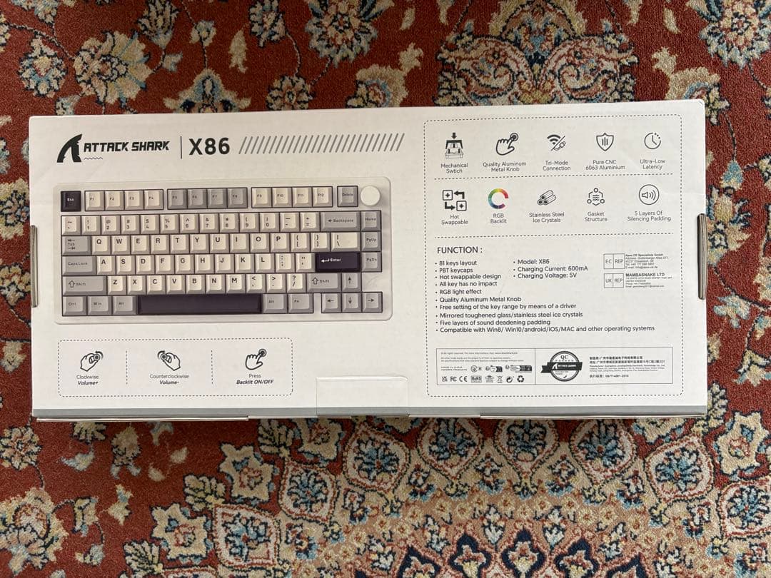 ATTACK SHARK x MAMBASNAKE X86ゲーミングキーボード