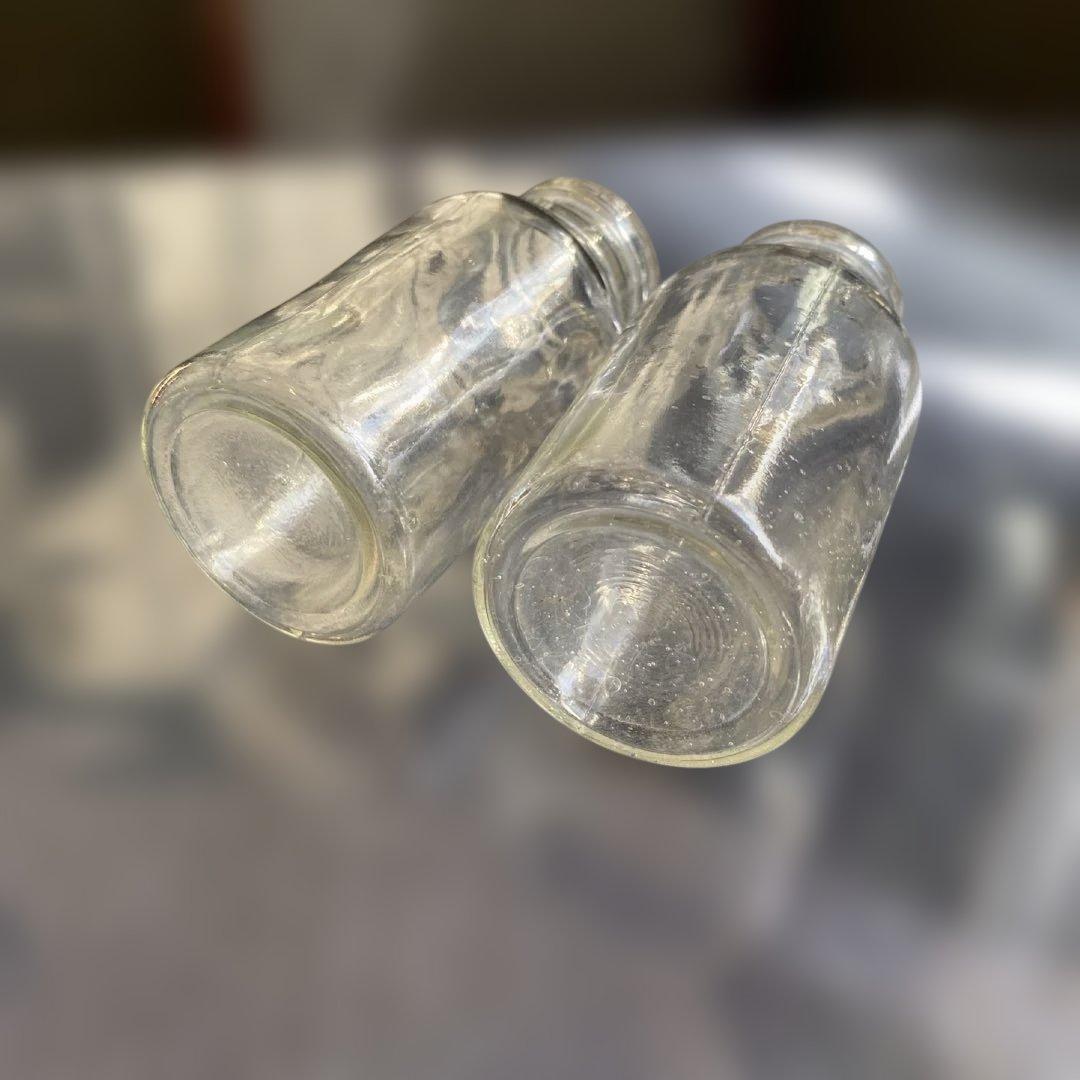 レトロ　ガラス瓶　醤油差し　ドレッシングポット