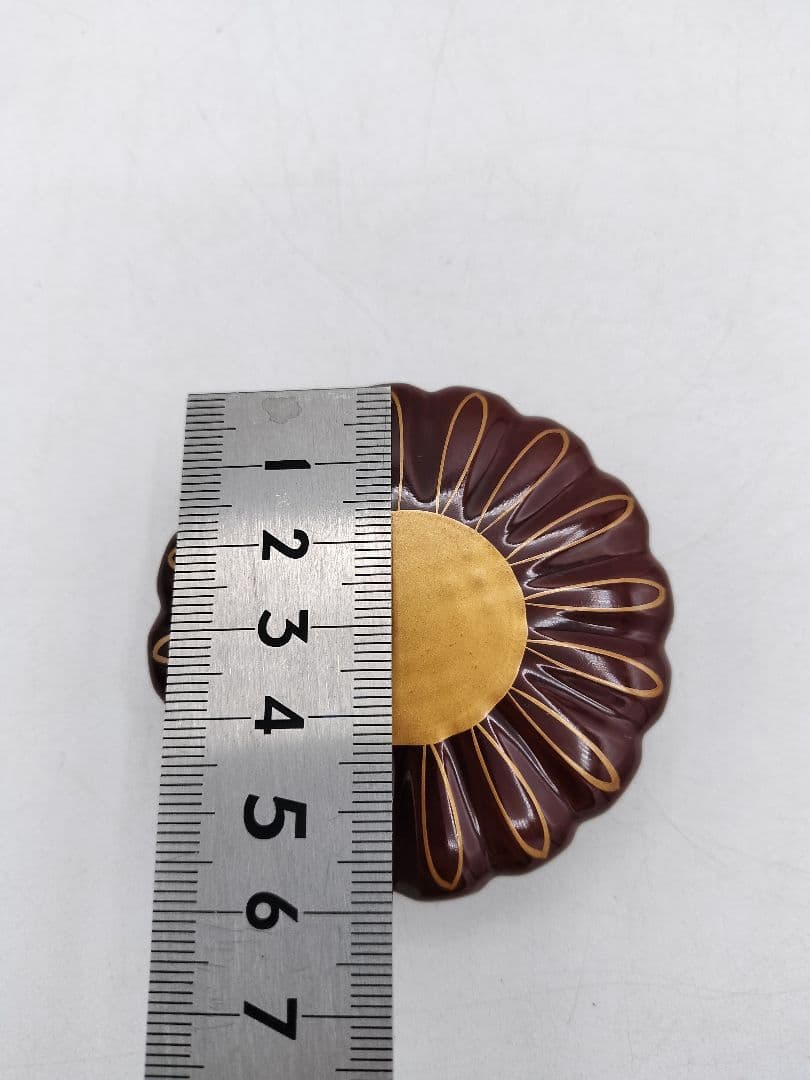 d053【未使用】香合 菊蒔絵 多田桂寛 木箱 茶道具