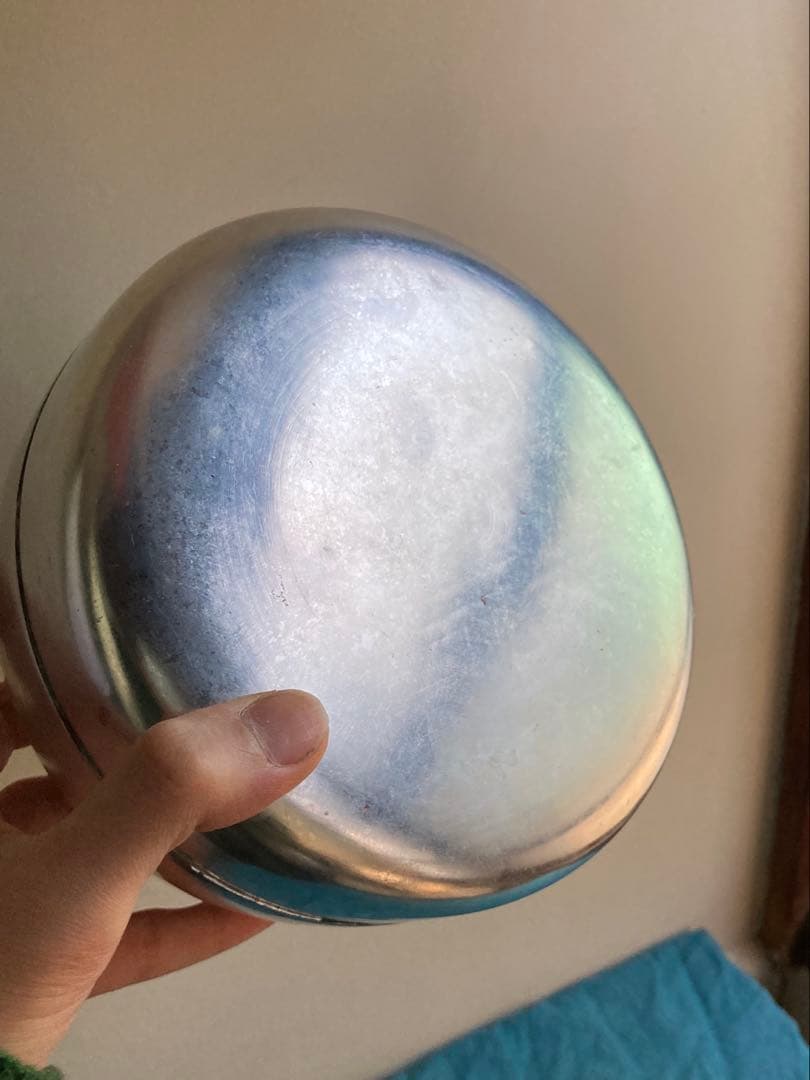 古道具　銀塗菓子盆　漆器