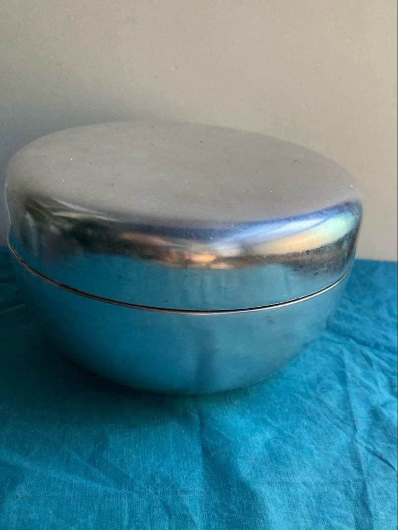 古道具　銀塗菓子盆　漆器