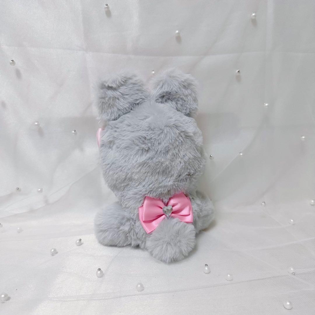 ぬい服 10~13cm おすわり うさぎ ピンク グレー