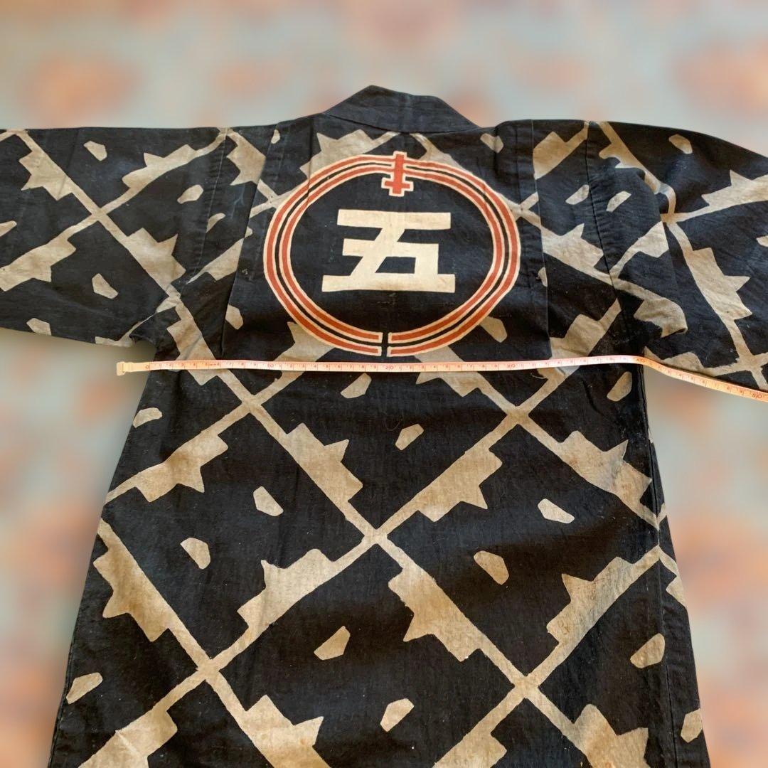 貴重JAPAN antiqueアンティーク 子供用法被半纏木綿藍染はっぴはんてん