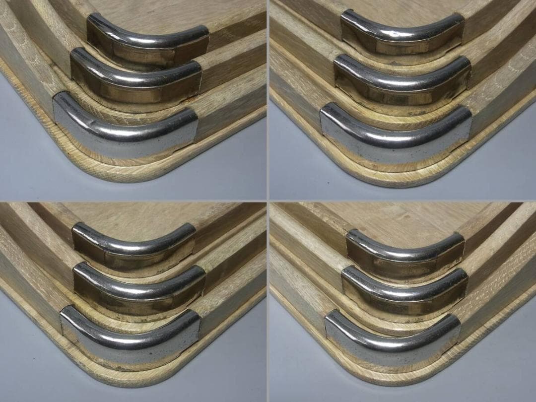 レトロなトレイ 3枚セット/お盆 昭和レトロ ビンテージ ブロカント 古道具