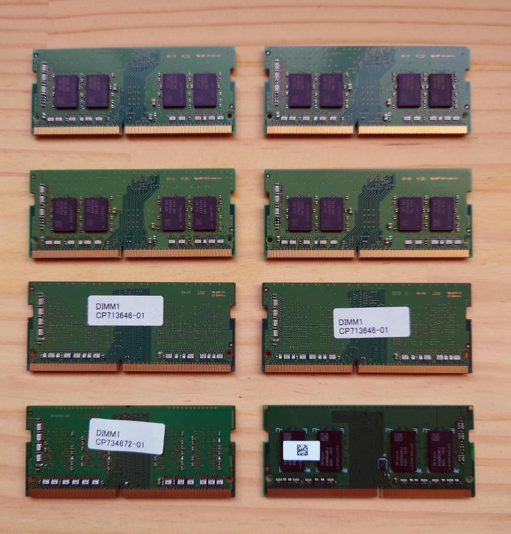 DDR4 8GB×4枚、4GB×4枚　計48GB　SAMSUNGほか