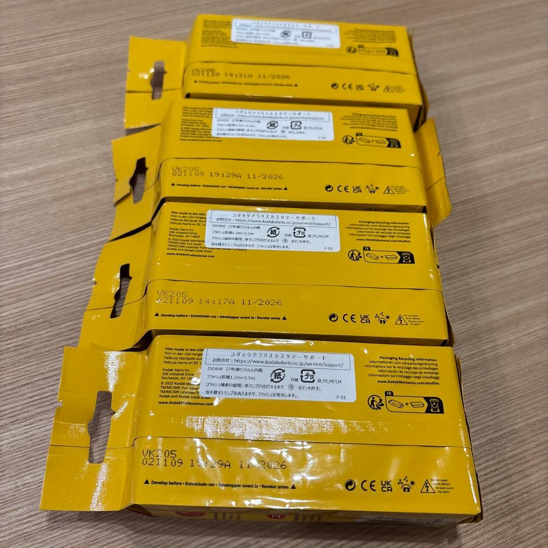 Kodak コダック ファンセーバー フラッシュ800 27枚撮 4個セット