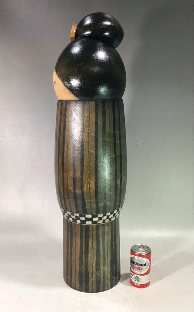 昭和レトロ 関口三作 黄綬褒章受賞 創作こけし 彩色木彫 郷土玩具 こけし 人形