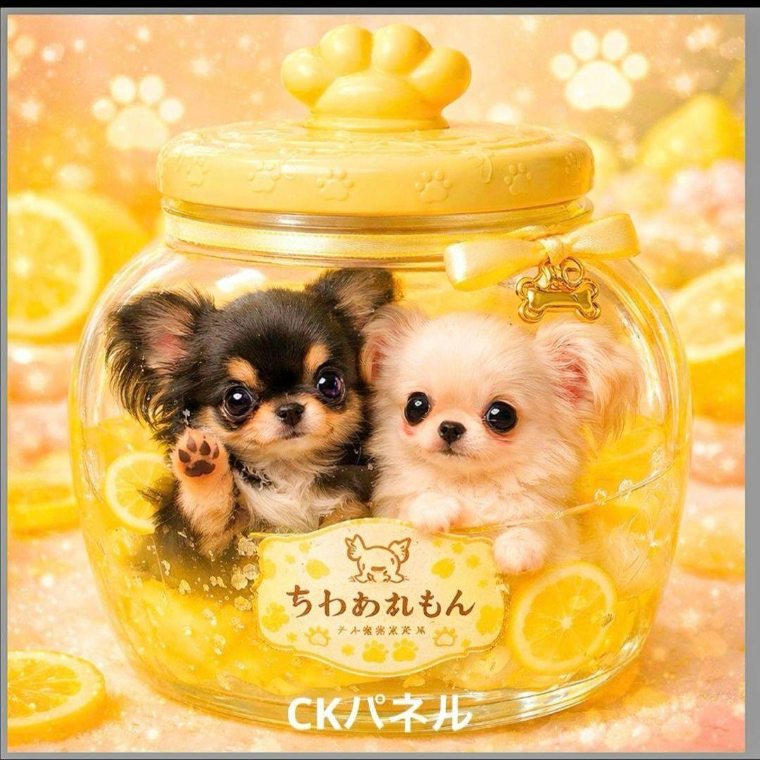 激レアわんこジャムパネル生地　トイプー、チワワ、パグ、ポメラニアン、ダックス柴犬