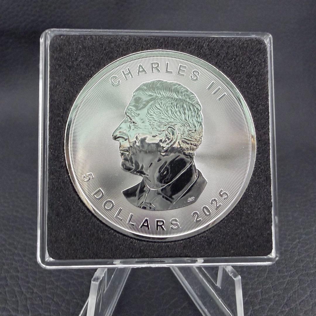 メイプルリーフ 銀貨 カラー ステンドグラスホース 1オンス 1oz 鑑賞ケース