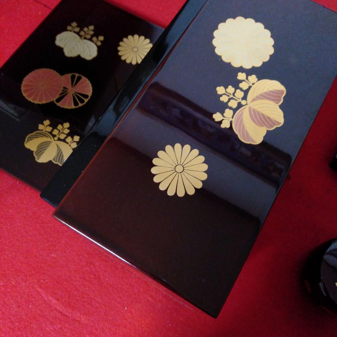 高台寺蒔絵　溜塗利休茶箱　美品