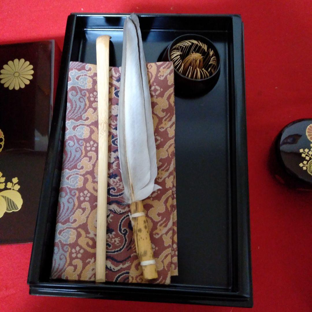 高台寺蒔絵　溜塗利休茶箱　美品
