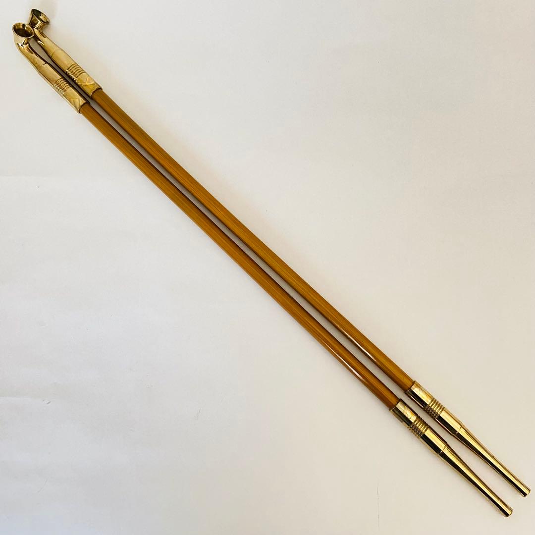 煙管 一双 即中斎好写　木村清斎　共箱入　茶道具　莨盆　煙草　金工　伝統工芸品