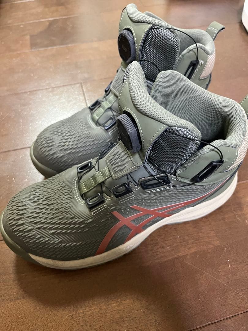ASICS JSAA A種 グレー ハイカット安全靴　7回ぐらいの使用