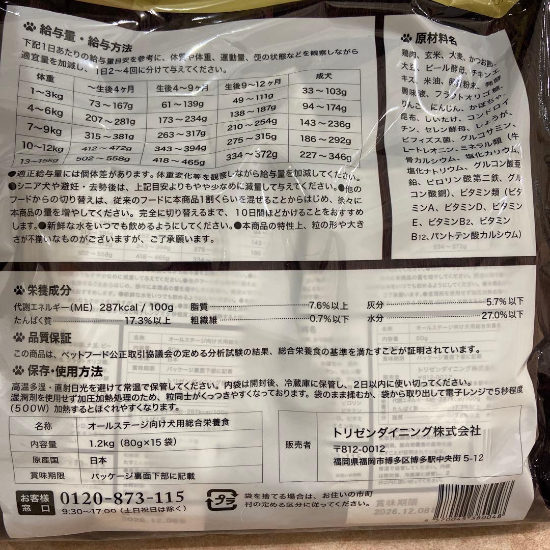 やわか　ドッグフード1.2kg×2袋