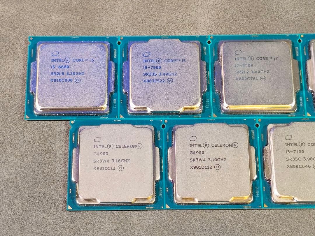 【動作確認済み】Intel CPU 9個セット i7 i5 i3 celeron