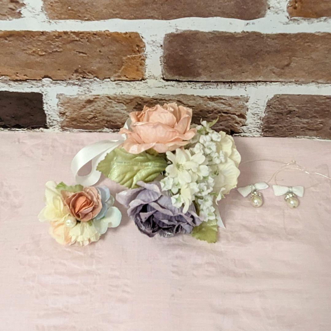 抱っこシャン♡ステキなガーデンウエディング♡野の花ジャカードベアトップドレス