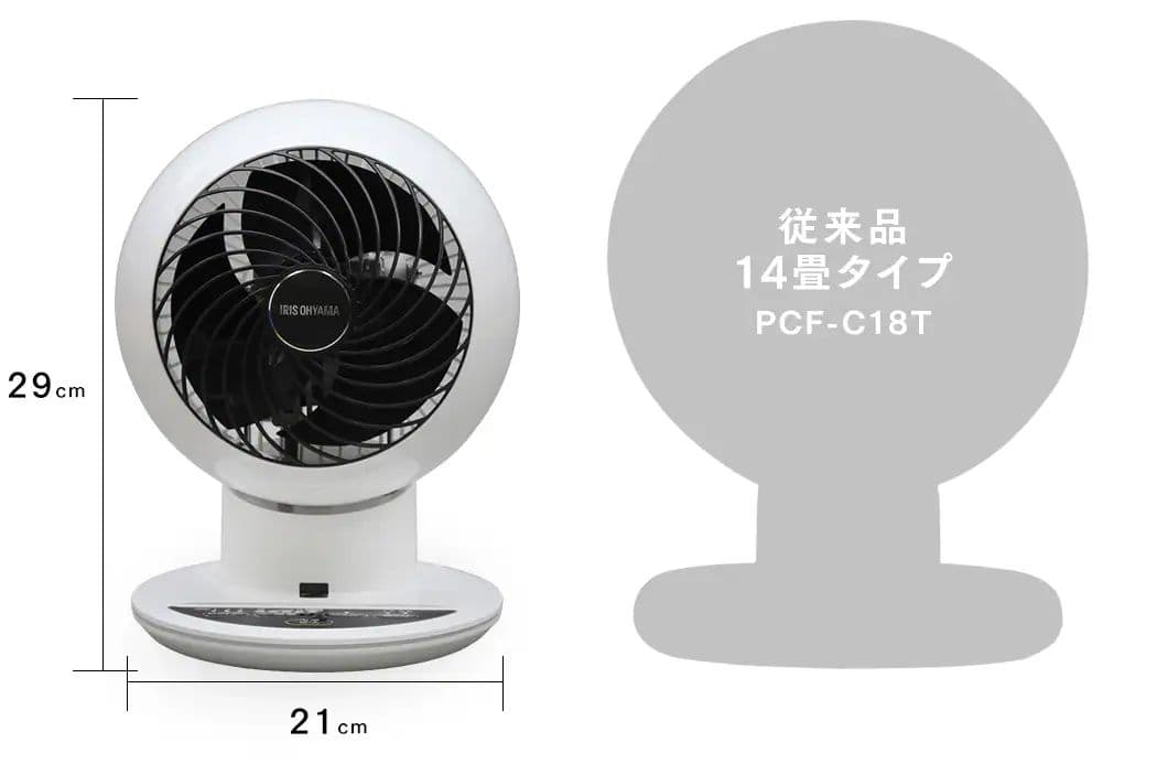 IRIS OHYAMA サーキュレーター KCF-KSC152T パールホワイト