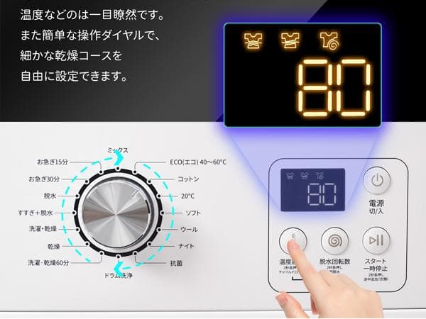 ドラム式洗濯乾燥機 8kg 洗剤・柔軟剤 自動投入 ふんわり乾燥 低騒音設計
