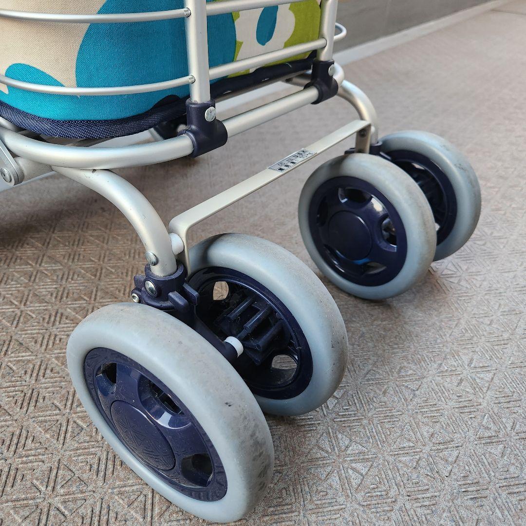 ユーバ産業 SUWAREL シルバーカー ショッピングカート 花柄ブルー　日本製