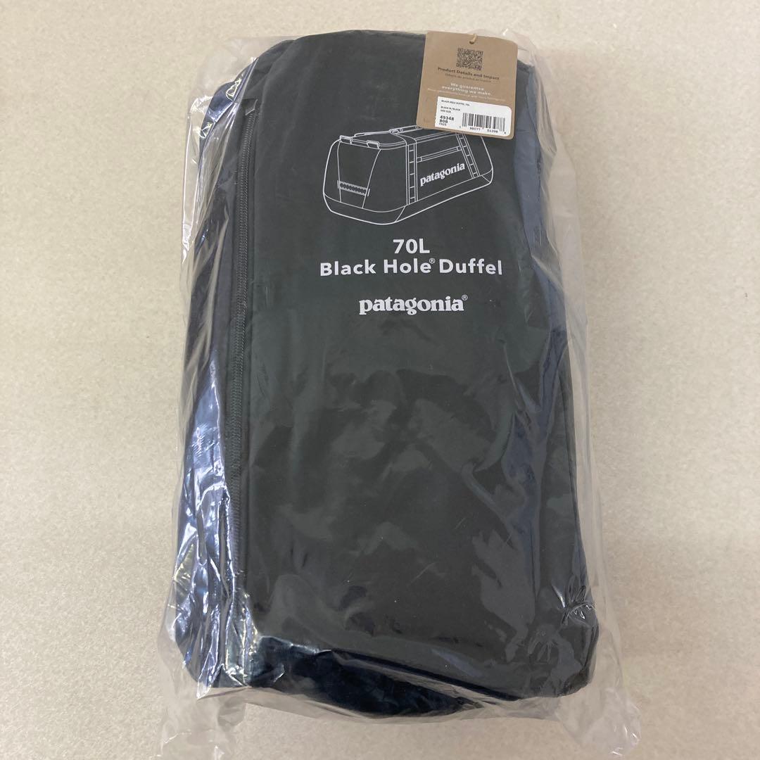 【新品未使用】patagonia ブラックホールダッフル70L 黒