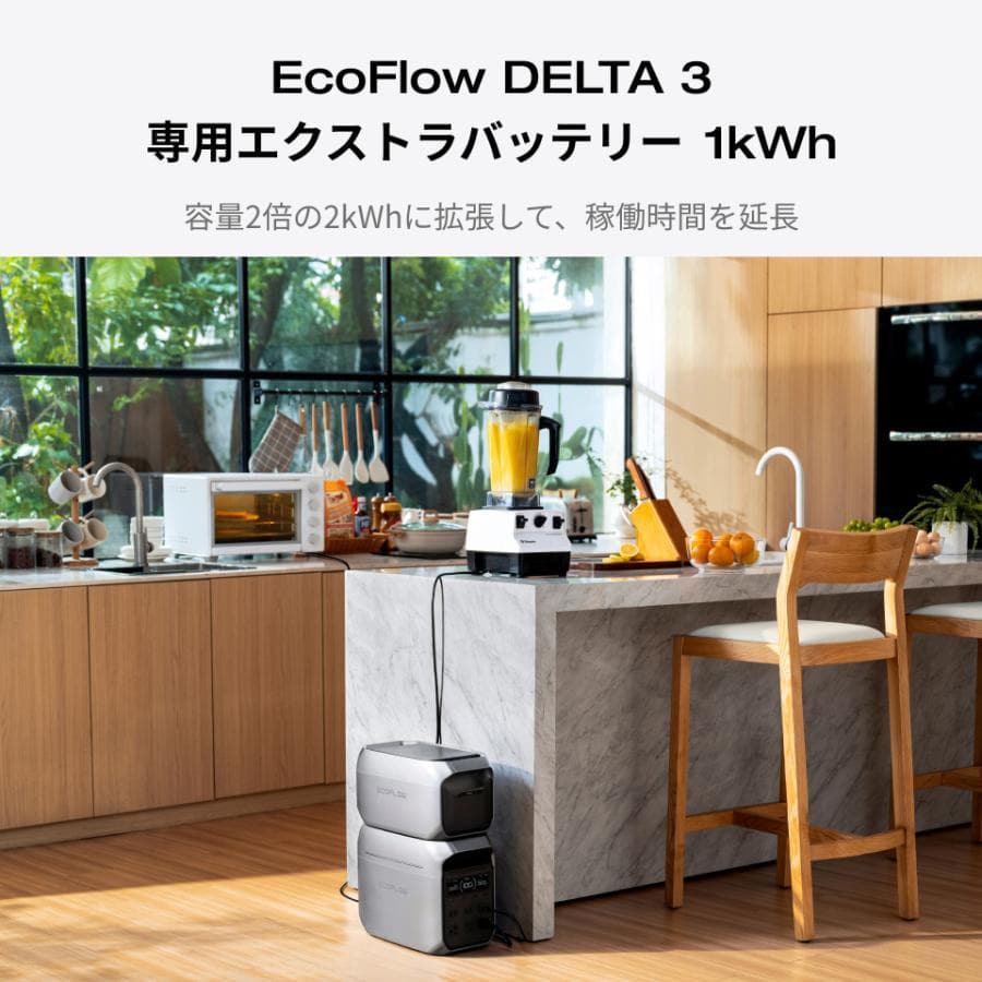 【公式認定整備済品】ECOFLOW DELTA 3 専用エクストラバッテリー