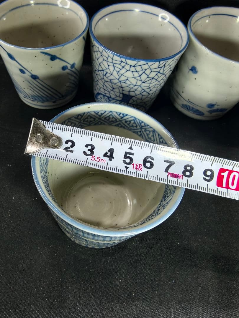 京焼蕎麦チョコ6個 染付 龍峯造 飾り箱付き 未使用美品 蔵出し 送料無料