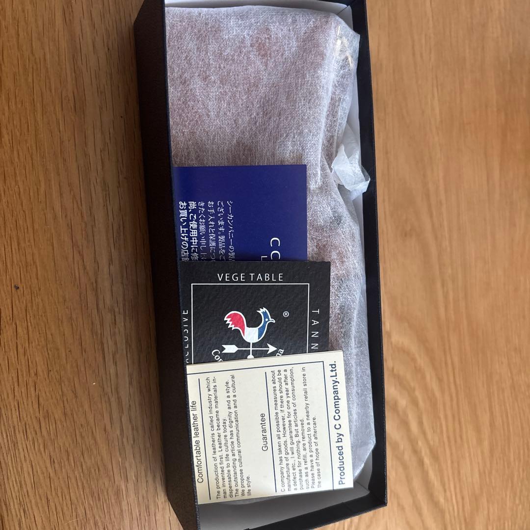 C COMPANY Limited 筆箱 レザー風 ゴールドロゴ