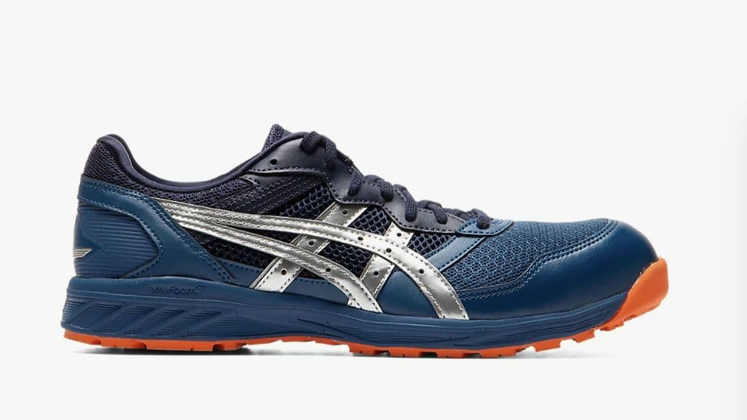 ASICS 安全靴 ネイビー/オレンジ