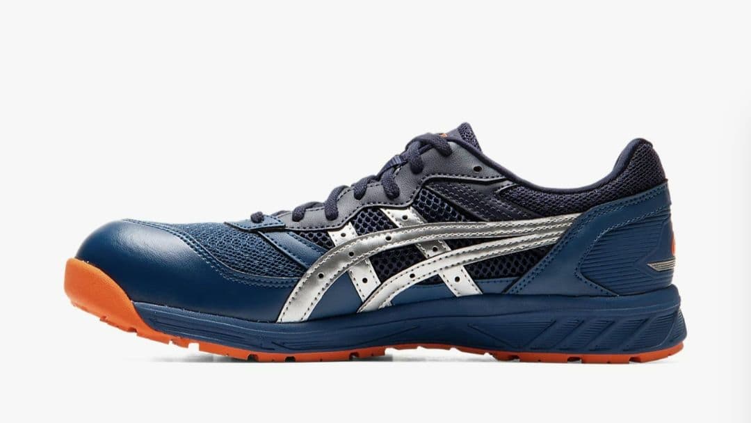 ASICS 安全靴 ネイビー/オレンジ