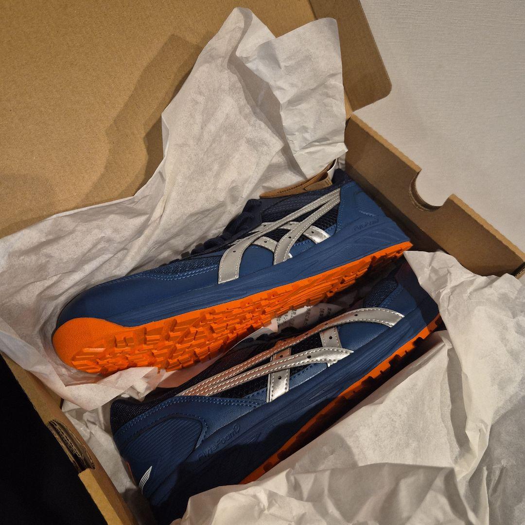 ASICS 安全靴 ネイビー/オレンジ