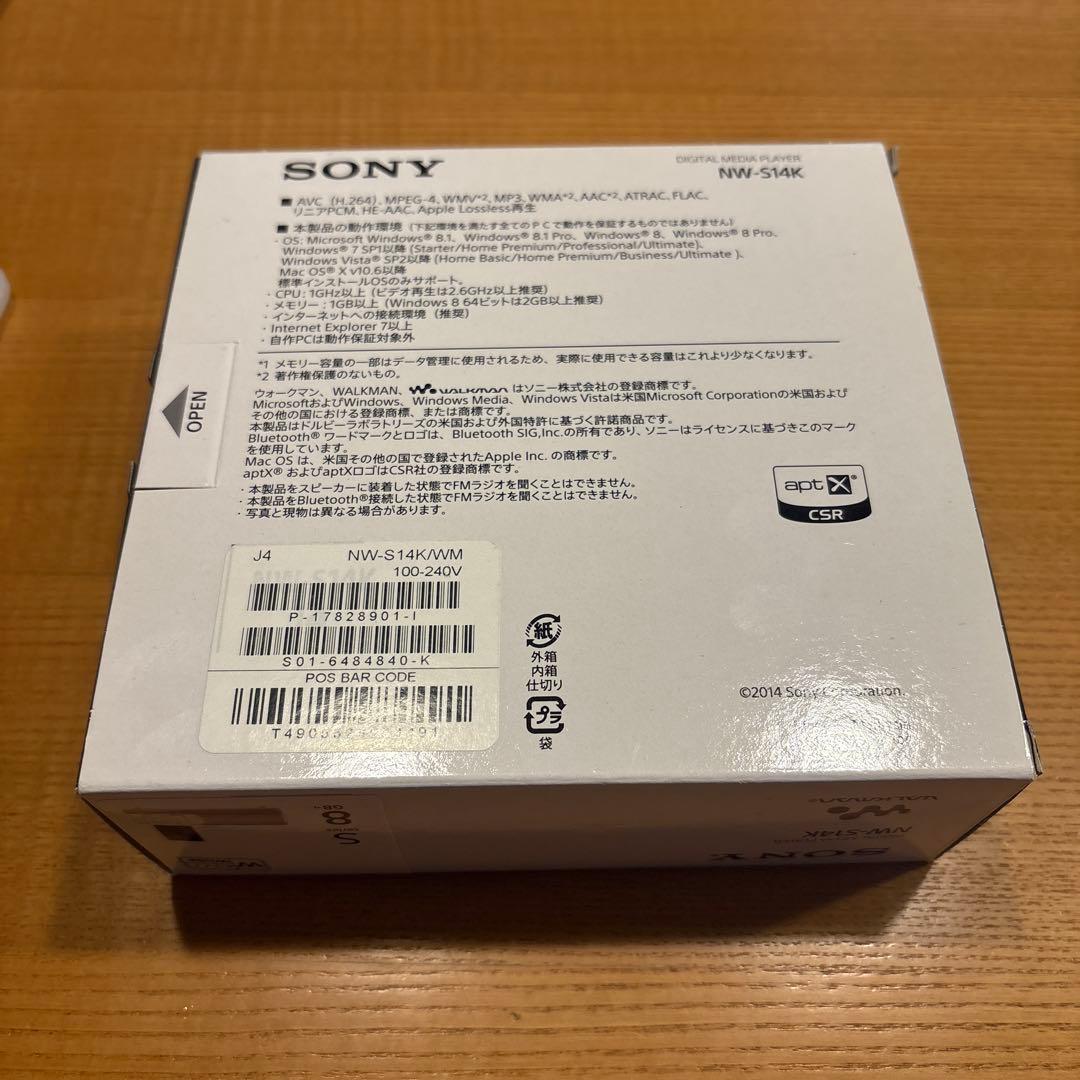 ソニー ウォークマン NW-S14K ホワイト